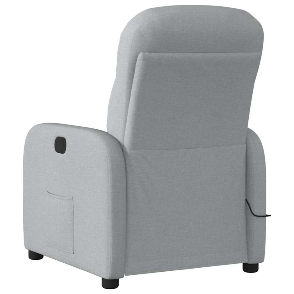 Sillón reclinable de masaje eléctrico tela gris