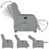 Sillón reclinable de masaje eléctrico tela gris