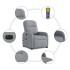 Sillón reclinable de masaje eléctrico tela gris