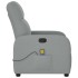 Sillón reclinable de masaje de tela gris