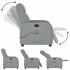 Sillón reclinable de masaje de tela gris