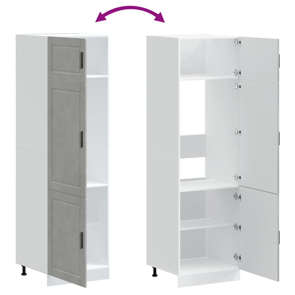 Mueble de cocina Porto de madera contrachapada gris