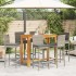 Mesa y taburetes de jardín 7 pzas madera acacia ratán PE