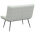 Banco de terciopelo gris claro 110x74x84