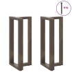 Patas de mesa bar forma T 2 uds acero natural 40x35x(90-91)cm