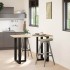 Patas de mesa de bar forma T 2 uds acero negro 60x35x(90-91)