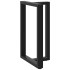 Patas de mesa de bar forma T 2 uds acero negro 60x35x(90-91)