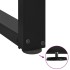 Patas de mesa de bar forma T 2 uds acero negro 60x35x(90-91)
