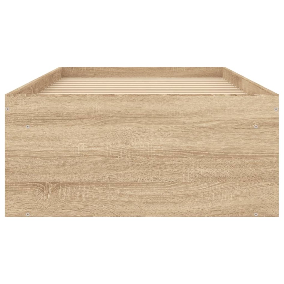 Estructura de cama roble Sonoma 75x190