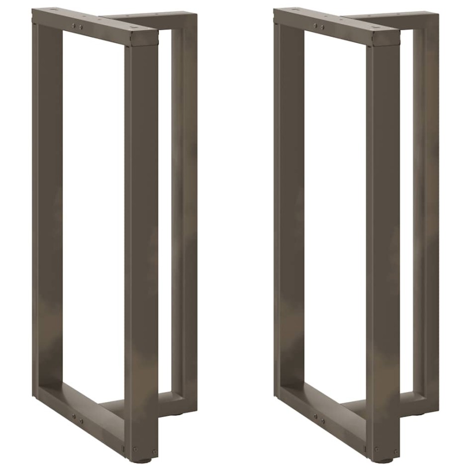 Patas mesa bar forma T 2 uds acero natural 60x35x(110-111)