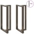 Patas mesa bar forma T 2 uds acero natural 60x35x(110-111)