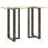 Patas mesa bar forma T 2 uds acero natural 60x35x(110-111)