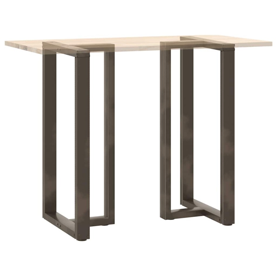 Patas mesa bar forma T 2 uds acero natural 60x35x(110-111)