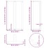 Patas mesa bar forma T 2 uds acero natural 60x35x(110-111)