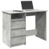 Escritorio de madera de ingeniería gris hormigón 102x50x75