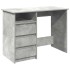 Escritorio de madera de ingeniería gris hormigón 102x50x75