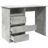 Escritorio de madera de ingeniería gris hormigón 102x50x75