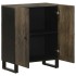 Aparador negro 60x33x75 cm madera maciza