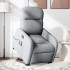 Sillón de masaje eléctrico reclinable elevable tela gris