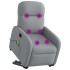Sillón de masaje eléctrico reclinable elevable tela gris