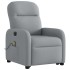 Sillón de masaje eléctrico reclinable elevable tela gris