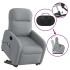 Sillón de masaje eléctrico reclinable elevable tela gris