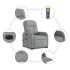 Sillón de masaje eléctrico reclinable elevable tela gris