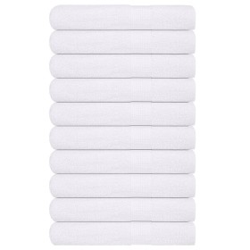 Toallas 10 uds 100% algodón blanco 100x200 cm 600