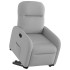 Sillón reclinable elevable de tela gris