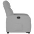 Sillón reclinable elevable de tela gris