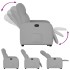 Sillón reclinable elevable de tela gris
