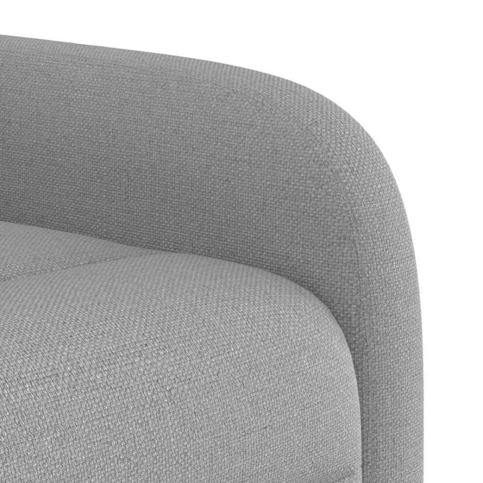 Sillón reclinable elevable de tela gris
