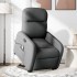 Silla de masaje reclinable de pie de tela gris