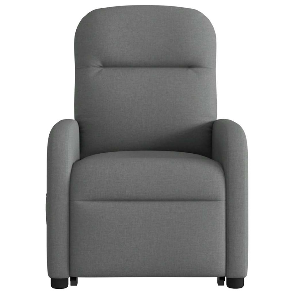 Silla de masaje reclinable de pie de tela gris