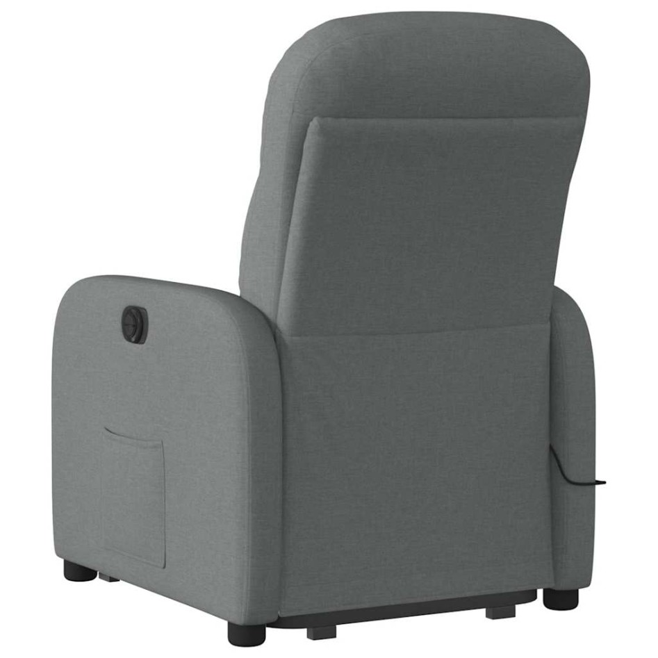 Silla de masaje reclinable de pie de tela gris