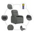 Silla de masaje reclinable de pie de tela gris