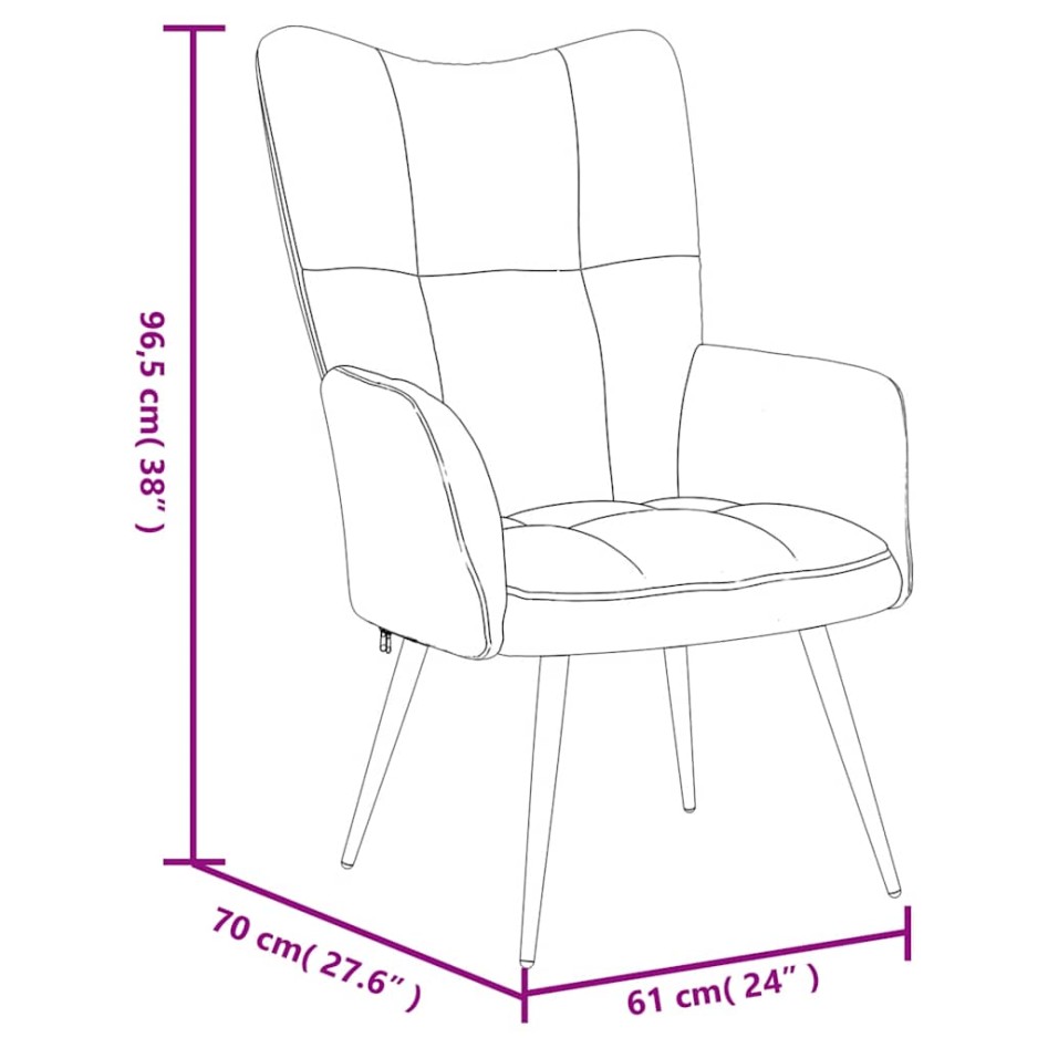 Sillón de relax de terciopelo