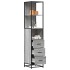 Armario de baño madera contrachapada gris sonoma 35x37,5x166