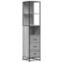 Armario de baño madera contrachapada gris sonoma 35x37,5x166