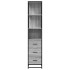 Armario de baño madera contrachapada gris sonoma 35x37,5x166