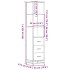 Armario de baño madera contrachapada gris sonoma 35x37,5x166