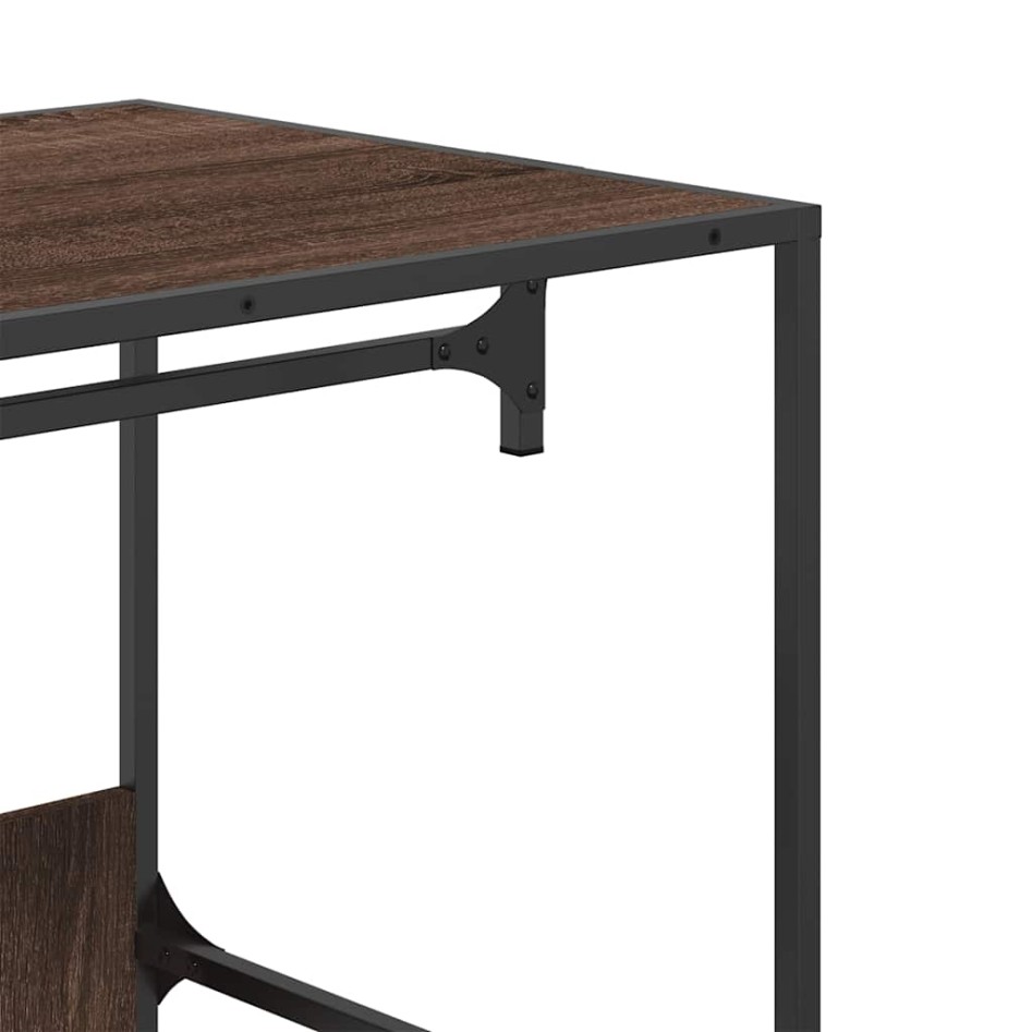 Armario de madera de ingeniería marrón roble 90x50x180