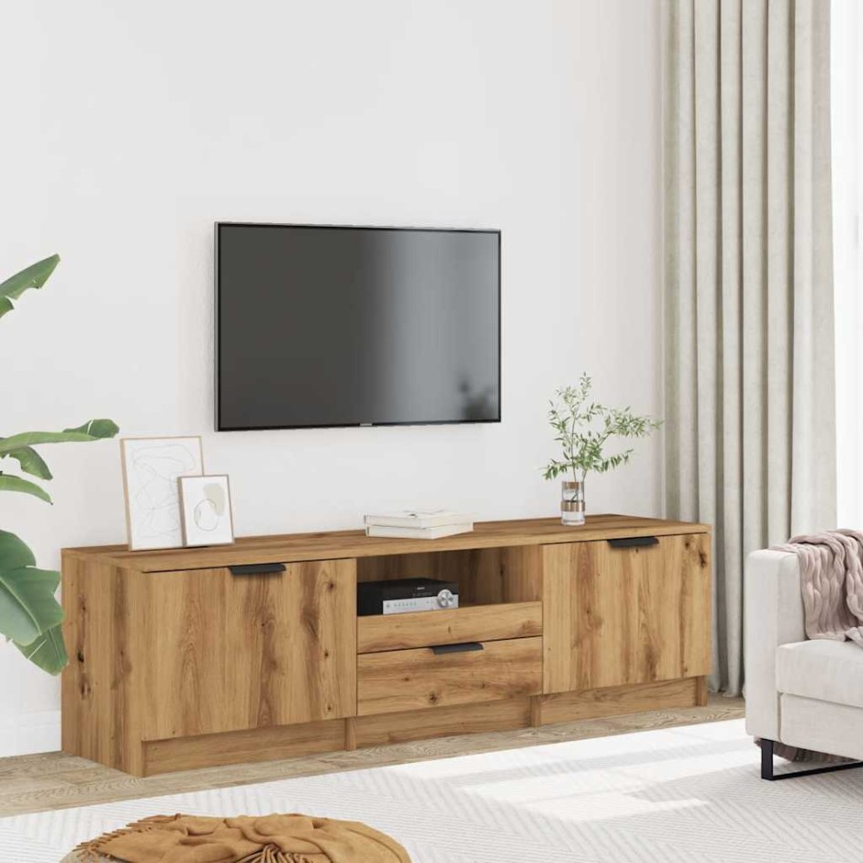 Mueble de TV madera de ingeniería roble artisan 140x35x40