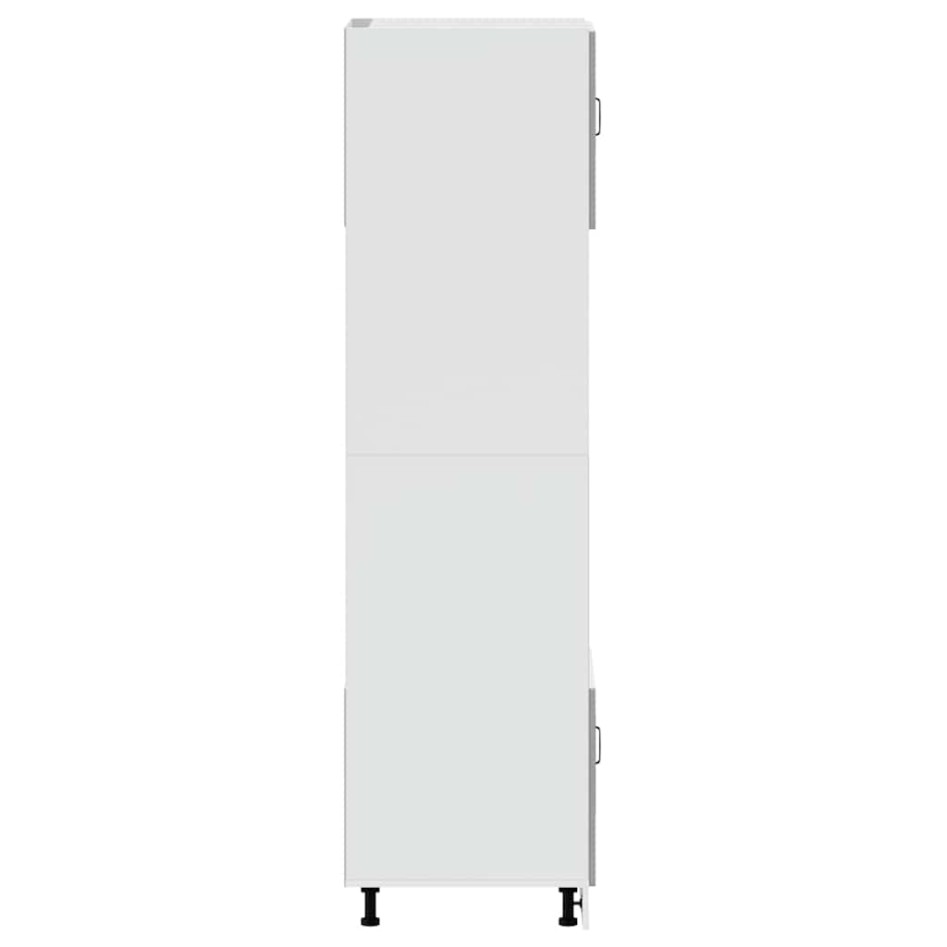 Armarios para horno 2 uds Lucca gris hormigón madera