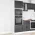 Armarios para horno 2 uds Kalmar negra madera de