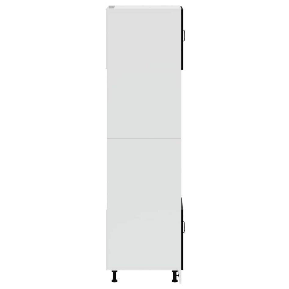 Armarios para horno 2 uds Kalmar negra madera de