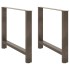 Patas para mesa de centro de acero natural 2 uds 90x(72-73)