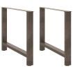 Patas para mesa de centro de acero natural 2 uds 90x(72-73) cm
