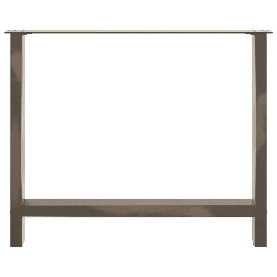 Patas para mesa de centro de acero natural 2 uds 90x(72-73)