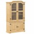Armario con vitrina Corona madera maciza pino 103,5x42x180